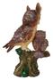 Imagem de Coruja Com filhote Pássaro Estatueta Decorativa Em Resina Enfeite para Casa Jardim área gourmet