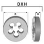 Imagem de Cossinete Manual Em Aço Liga WS - Med. 1/2 X 13 - (UNC)