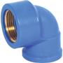 Imagem de Cotovelo Azul Krona Liso Rosca 25Mm X 3/4'' 498 - Kit C/20