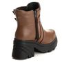 Imagem de Coturno Bota Feminina Em Couro Plataforma Tratorada Fivelas Elástico Confortável Inverno