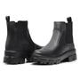 Imagem de Coturno Bota Feminina Tratorada Preta Com Elastico