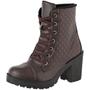 Imagem de Coturno Bota Feminino Cano Baixo Com Matelasse Cr Shoes 1706