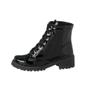 Imagem de Coturno bota feminino sola Média Cano Curto Verniz Preto