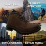 Imagem de Coturno Bota Masculino Freeway Ghost Horse Zíper Lateral Cano Médio Couro Casual Rodeio Confortável