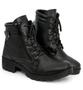 Imagem de Coturno Bota Militar Feminina Tratorada Preto Elegante Confortável + Relógio Digital