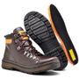 Imagem de Coturno Casual Bota Adventure Couro Masculina Cano Médio Solado Borracha Antiderrapante Resistente