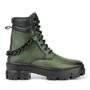 Imagem de Coturno Couro Feminino Corrente Lorena Verde Militar