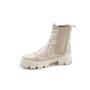 Imagem de Coturno feminino bota tratorada plataforma cano curto couro confortavel 33 ao 40