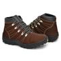 Imagem de Coturno Rone Bota Masculina Adventure Shoes Em Couro Marrom Com Relógio