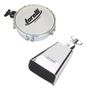 Imagem de Cowbell Cromado 4'' To054 + Tamborim Com Clamp Tt409 Torelli
