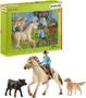 Imagem de Cowgirl e Cavalo do Mundo da Fazenda Schleich para Crianças de 3-8 Anos com 6 Peças