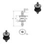 Imagem de Coxim Borracha Para Motores E Compressores N1 - 5/16 2 Uni