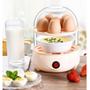 Imagem de Cozedor De Ovos Legumes Portátil Cozinha Vapor Bivolt Cozido EGG Cooke 110-220v 250w 2 ANDAR