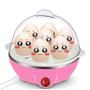 Imagem de Cozedor Multi Funções Elétrico Cozinhar Ovos Egg Cooker Rosa
