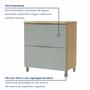 Cozinha 6 Peças 5 Portas 5 Gavetas Com Armário Aéreo 100% Mdf Marquesa - Nesher Móveis Imagem de Cozinha 6 Peças 5 Portas 5 Gavetas Com Armário Aéreo 100% Mdf Marquesa