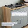 Cozinha 6 Peças 5 Portas 5 Gavetas Com Armário Aéreo 100% Mdf Marquesa - Nesher Móveis Imagem de Cozinha 6 Peças 5 Portas 5 Gavetas Com Armário Aéreo 100% Mdf Marquesa