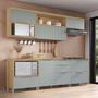 Cozinha 6 Peças 5 Portas 5 Gavetas Com Armário Aéreo 100% Mdf Marquesa - Nesher Móveis Imagem de Cozinha 6 Peças 5 Portas 5 Gavetas Com Armário Aéreo 100% Mdf Marquesa