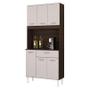 Imagem de Cozinha Ambiente Kit Cassia 6 Portas Chocolate Off White - Poquema