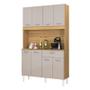 Imagem de Cozinha Ambiente Kit Cassia 8 Portas Damasco Off White  - Poquema