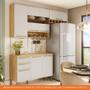Imagem de Cozinha Compacta 100% Mdf Com 3 Peças 7 Portas 2 Gavetas Napoli Prime Rio Doce Amêndoa/Off White