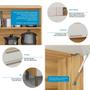 Imagem de Cozinha Compacta 100% Mdf Com 3 Peças 7 Portas 2 Gavetas Napoli Prime Rio Doce Amêndoa/Off White