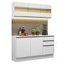Imagem de Cozinha Compacta 100% MDF Madesa Smart 120 cm Modulada Com Balcão e Tampo