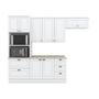 Imagem de Cozinha Compacta 4 Peças com Torre Quente 8 Portas 5 Gavetas Americana Henn - Branco Fosco