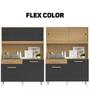 Imagem de Cozinha Compacta 4 Portas 1 Gaveta Flex Color 4308 Aramóveis