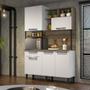 Imagem de Cozinha Compacta 5 portas 1 Gaveta Bali Itatiaia Branco Matte/Castanho