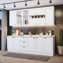 Imagem de Cozinha Compacta 7 Peças Com Aéreo 3 Portas Com Vidro Amy Casa 812