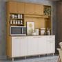 Imagem de Cozinha Compacta 9 Portas Ripado 15025 Freijo Off White PLN