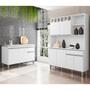 Imagem de Cozinha Compacta Alice e Balcão Gabinete Com Pia Tatiane 120cm Branco - AJL Móveis