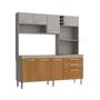 Imagem de Cozinha Compacta Blume 8 Portas 2 Gavetas com Nichos e com Espaço Forno e Micro-ondas 186,5cm