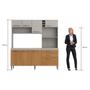 Imagem de Cozinha Compacta Blume 8 Portas 2 Gavetas com Nichos e com Espaço Forno e Micro-ondas 186,5cm