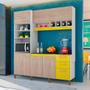 Imagem de Cozinha Compacta Cacau 5 PT 3 GV Branco e Amarelo