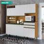 Imagem de Cozinha Compacta Com 12 Portas 2 Gavetas 100% Mdf Malbec Prime Rio Doce Amendoa/Branco