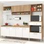 Imagem de Cozinha Compacta Inova III com 8 Portas e Tampo - Carvalho/Branco