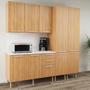 Imagem de Cozinha Compacta Jasmine 200cm com Tampo, 4 Peças, 9 Portas e 3 Gavetas com Divisor de Talheres