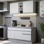 Imagem de Cozinha Compacta Madesa Glamy 150001 com Armário e Balcão (Com Tampo) - Branco