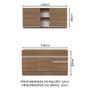 Imagem de Cozinha Compacta Madesa Glamy 150001 com Armário e Balcão (Com Tampo) - Rustic
