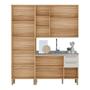 Imagem de Cozinha Compacta Modulada 3 Peças 10 Portas e 2 Gavetas com Vidro sem Tampo Itália Espresso Móveis