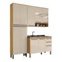 Imagem de Cozinha Compacta Modulada 3 Peças 10 Portas e 2 Gavetas com Vidro sem Tampo Itália Espresso Móveis
