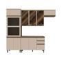 Imagem de Cozinha Completa 10 Portas 2 Gavetas com Vidro 100% Mdf Duna/Cristal - Henn