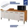 Imagem de Cozinha Completa 14 Portas 3 Gavetas Atenas Naturalle Com Off White
