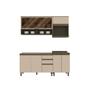 Imagem de Cozinha Completa 4peças 100%mdf com Aéreo para Micro-ondas Connect