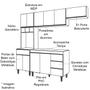 Imagem de Cozinha Completa Adriana 2,40 m 5 Peças