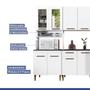 Imagem de Cozinha Completa Com Vidro Reflecta 9 Portas 1 Gaveta Atenas - Kaiki Móveis