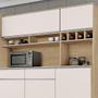 Imagem de Cozinha Completa Compacta Rede Móveis Com Amário, Balcão e Tampo Nature / Off White