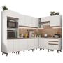 Imagem de Cozinha Completa de Canto Madesa Reims 462001 com Armário e Balcão - Branco