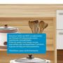 Imagem de Cozinha Completa Modulada 5 Peças sem Tampo com Vidro Reflecta 100% Mdf Itália Espresso Móveis